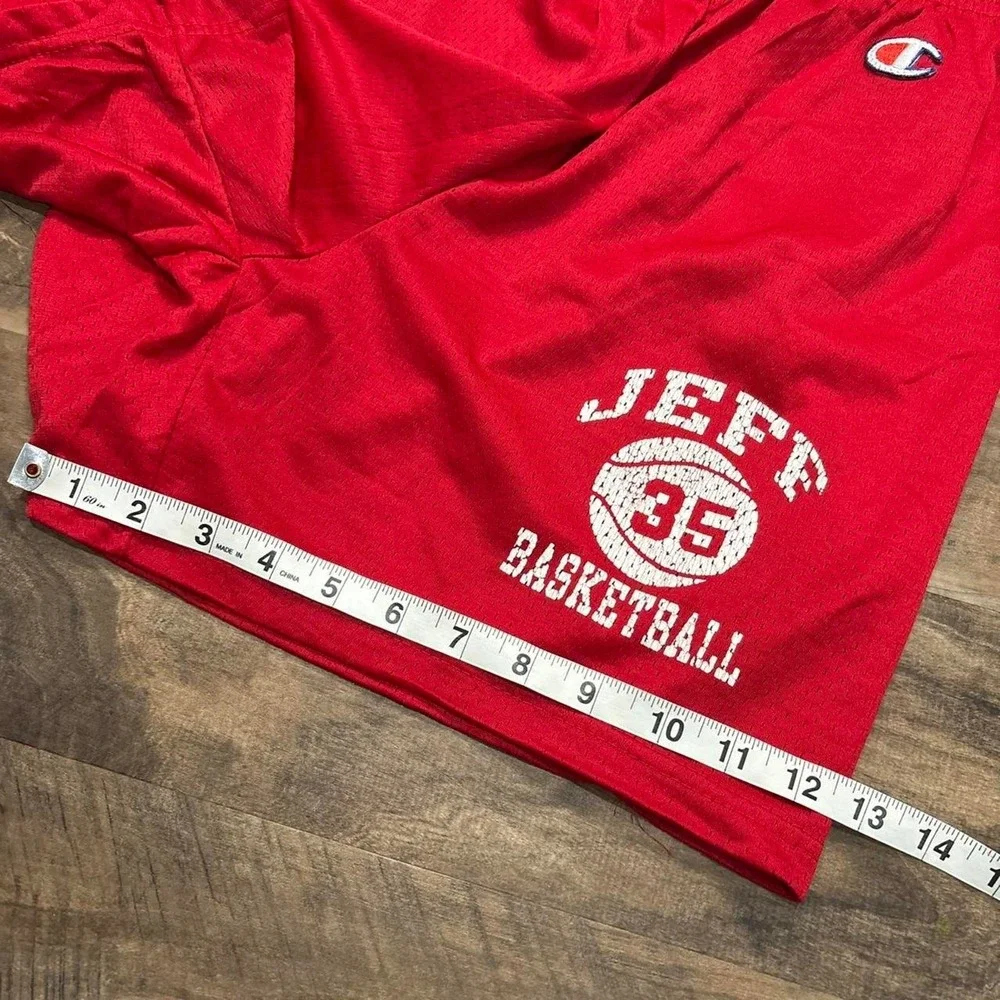 True Vintage Champion Red Basketball Shorts 